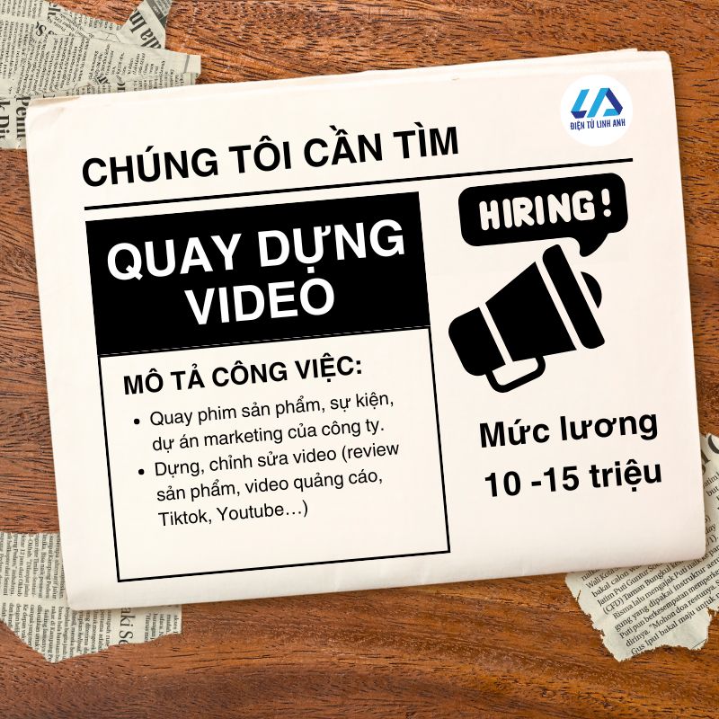 Tuyển dụng Nhân viên quay dựng video