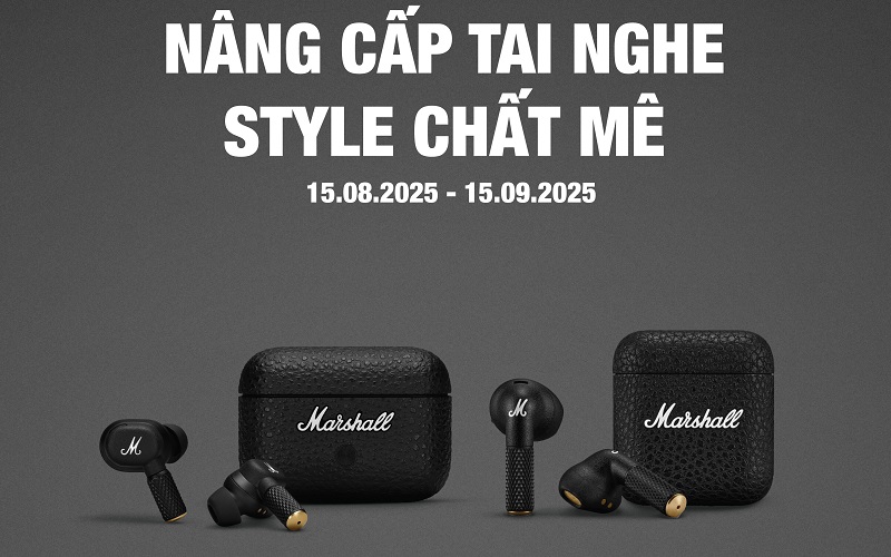 Deal hời Mùa tựu trường từ Marshall: Giảm giá hấp dẫn cho tai nghe Minor IV và Motif II ANC