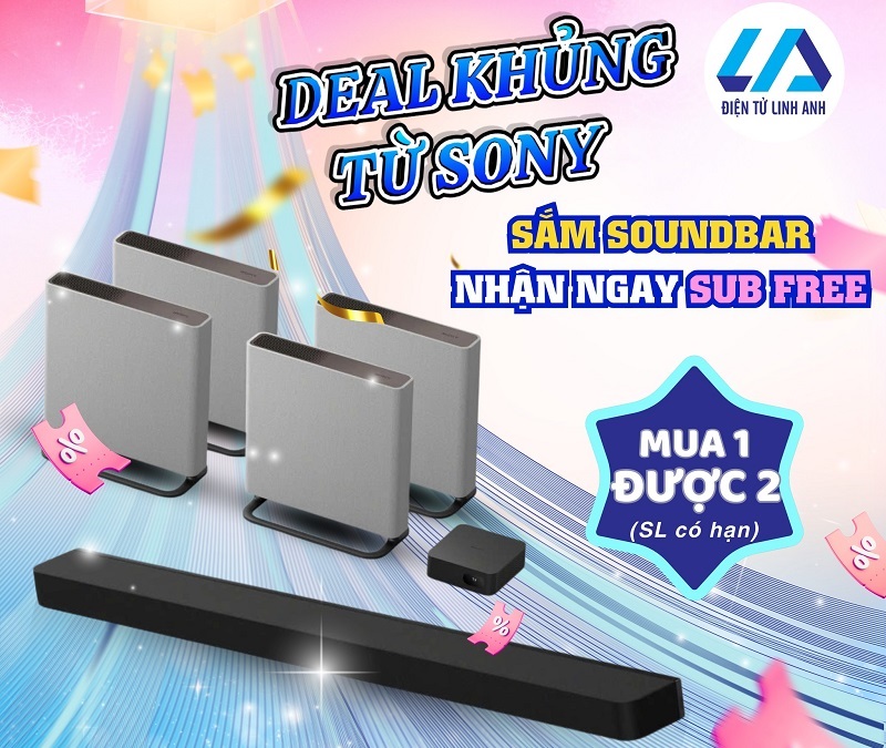 Sony tung khuyến mại “sốc”: Mua soundbar, được tặng sub khủng tới 10,9 triệu đồng