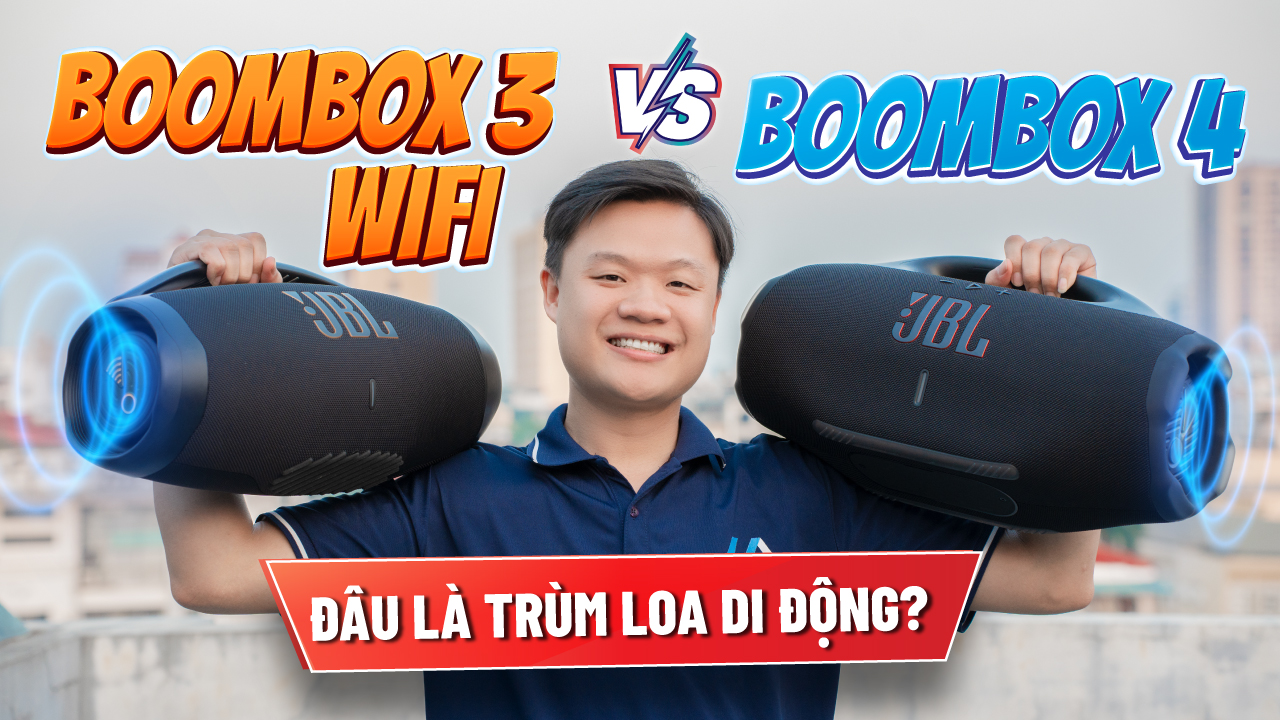 Review chi tiết, so sánh, đánh giá chất âm JBL Boombox 4 với JBL Boombox 3 Wifi
