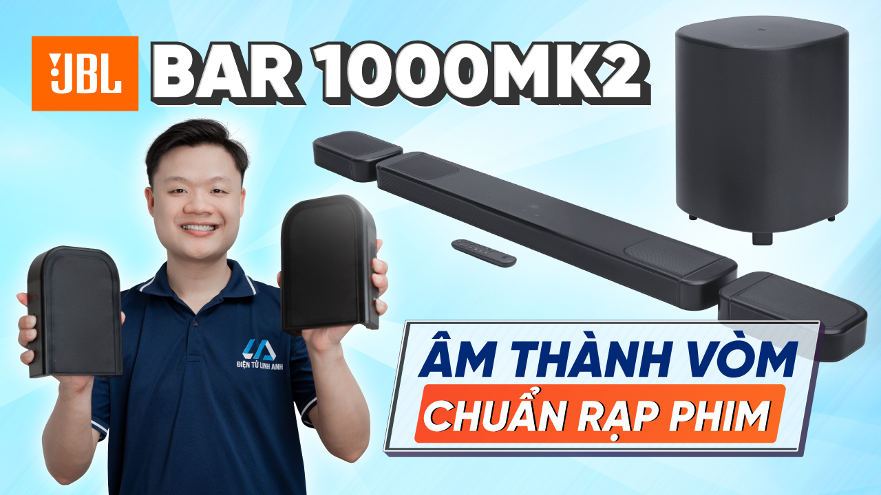 Trải nghiệm loa soundbar JBL Bar 1000MK2 giá gần 30 triệu, công suất khủng 960W có gì?