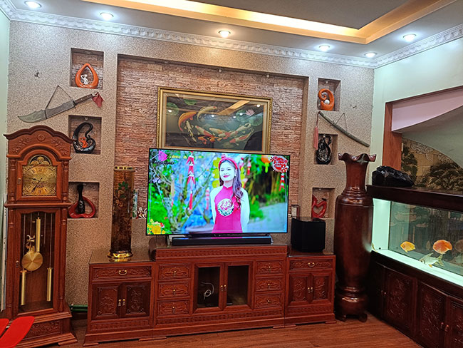 Hoàn thiện lắp đặt loa soundbar Bose 700 cho khách