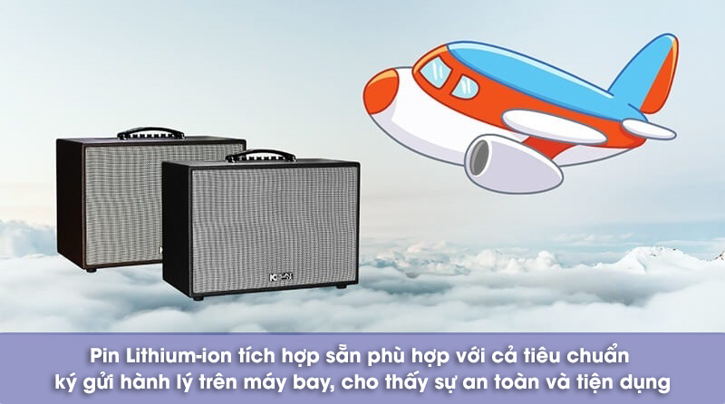 thời lượng pin của loa xách tay acnos cs250 puw