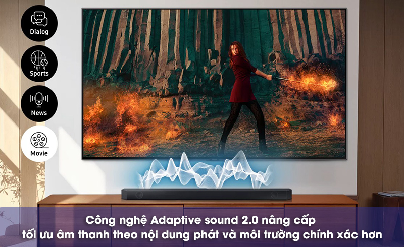 adaptive sound công nghệ tối ưu âm thanh trên loa samsung q700c