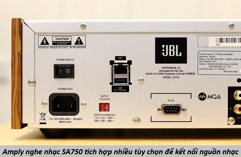 Amply JBL SA750 kết nối