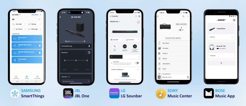 app kết nối soundbar điện thoại qua wi-fi