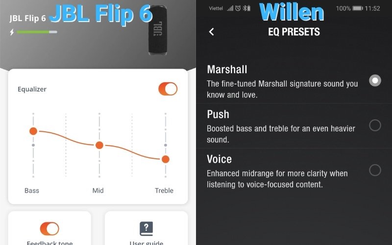 app loa willen vs jbl