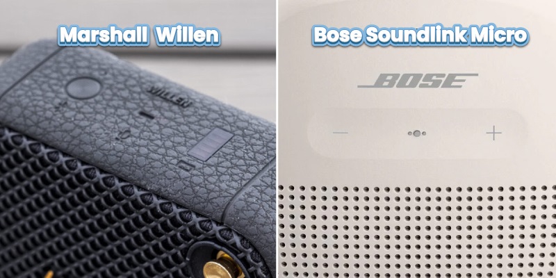 bảng điều khiển của bose soundlink micro vs marshall willen