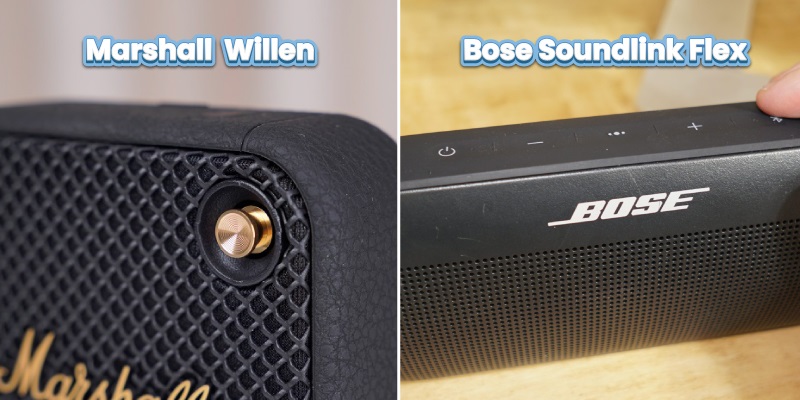 bảng điều khiển của bose soundlink flex vs marshall willen