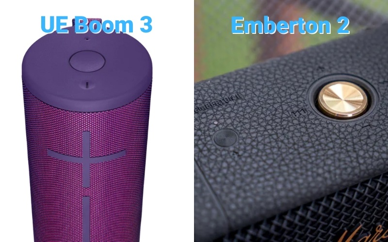 bảng điều khiển của ue boom 3 vs marshall emberton 2