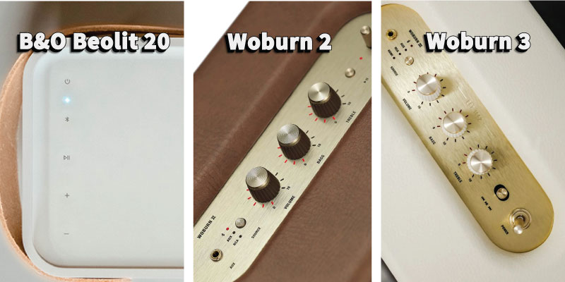 bảng điều khiển loa beolit 20 vs woburn 