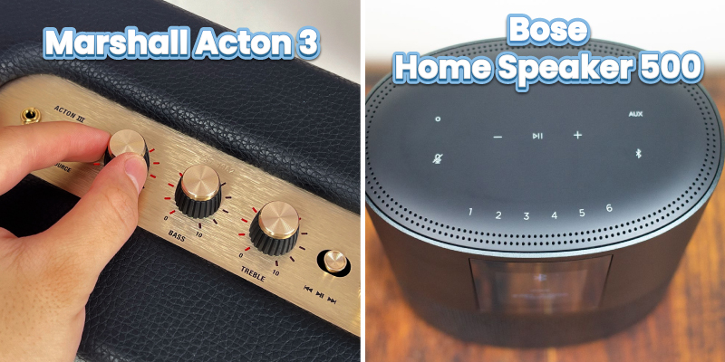 Bảng điều khiển của Bose home speaker 500 vs Acton 3