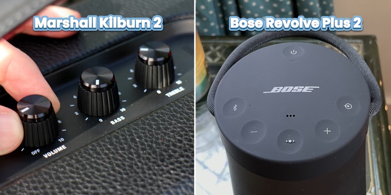bảng điều khiển của marshall kilburn vs bose revolve plus