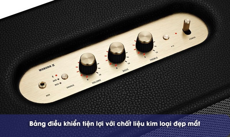 bảng điều khiển sang trọng trên loa marshall woburn 2