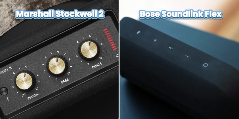bảng điều khiển của Bose Soundlink Flex vs Marshall Stockwell 2