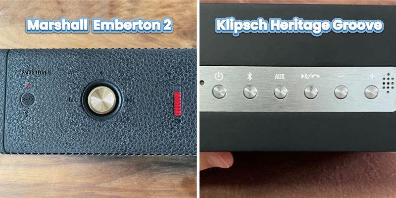 so sánh bảng điều khiển Klipsch Heritage Groove vs Marshall Emberton 2