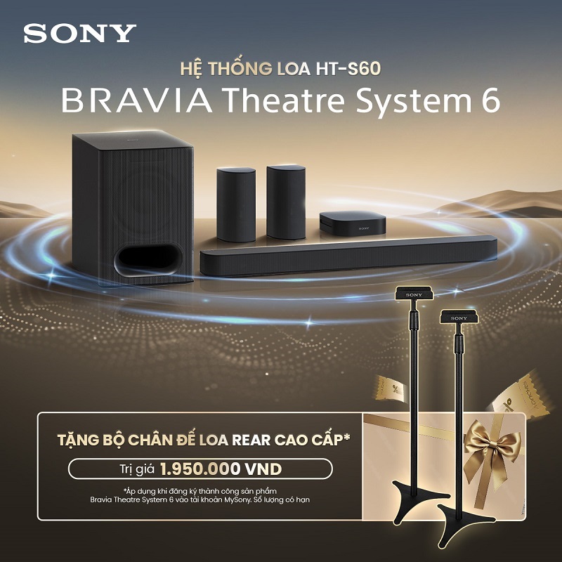 bravia system 6 tặng chân đế