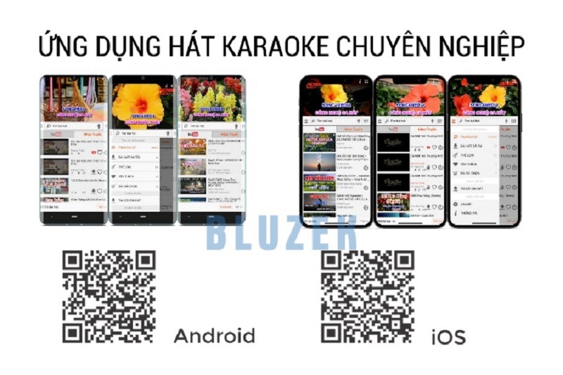 Loa Bluzek BZ68LG tương thích ứng dụng cloundkaraoke