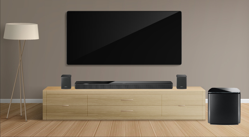 bộ phối ghép loa soundbar bose 700 + bass 500 + surround speaker