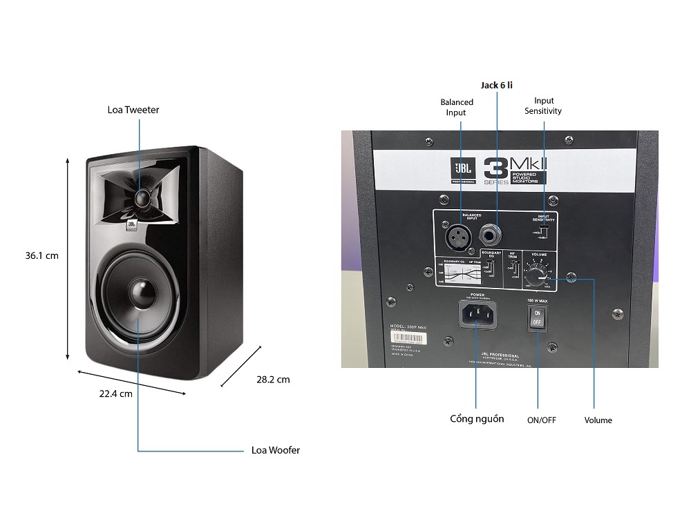 Thông số kỹ thuật loa JBL 306P MKII