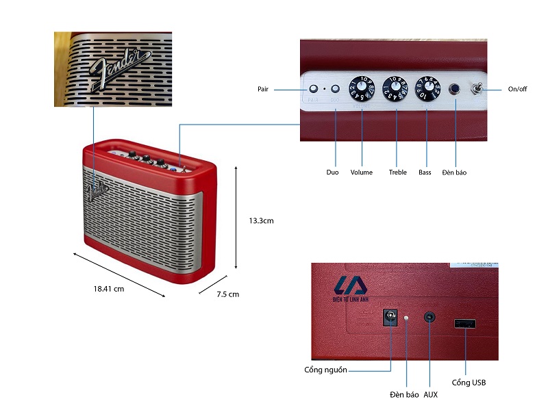 kích thước Fender Newport 2