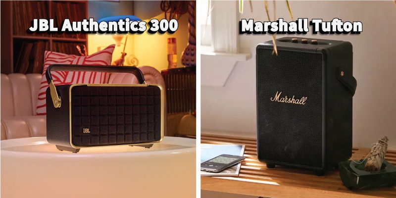 bố trí jbl authentics 300 vs marshall tufton