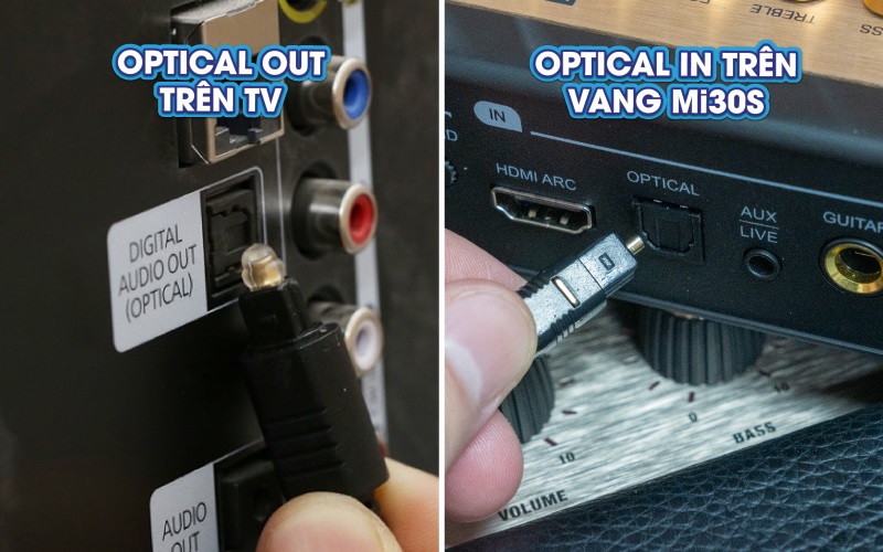 bước 2 kết nối micro với loa marshall mi30sv2