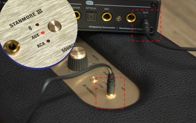 bước 3 kết nối micro với loa marshall