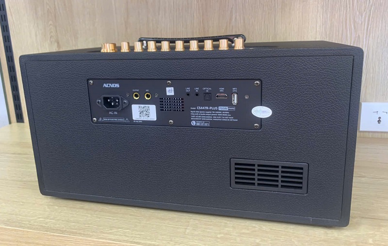 các cổng kết nối trên loa acnos cs447r plus