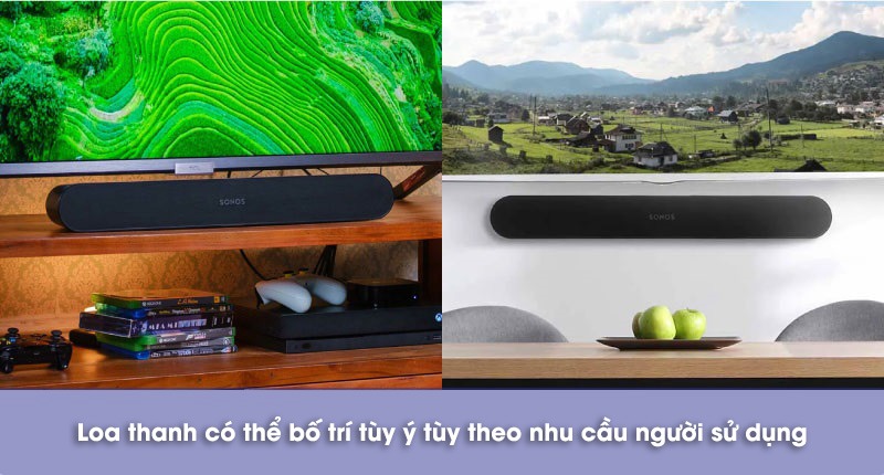 cách bố trí loa soundbar ray