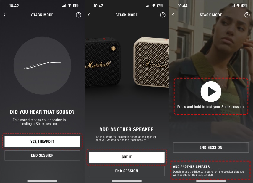 cách kết nối 2 loa marshall với nhau