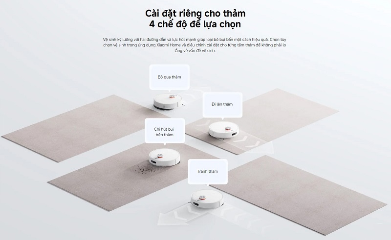 cài đặt vệ sinh thảm trên vacuum s40
