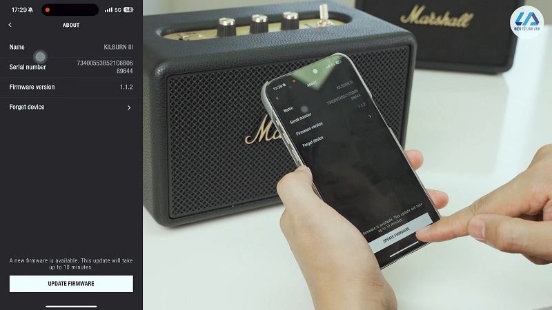 cập nhật phần mềm cho loa kilburn 3