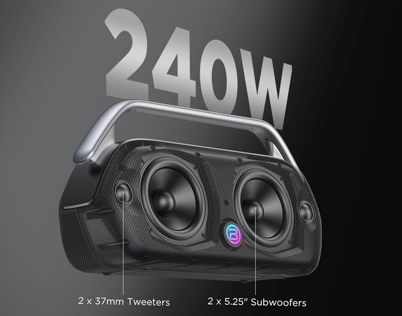 cấu hình âm thanh của loa bugani boost max