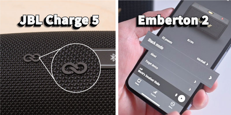 charge 5 vs emberton 2 kết nối nhiều loa