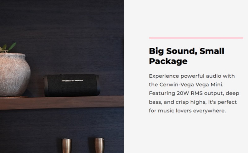 chất âm loa vega mini