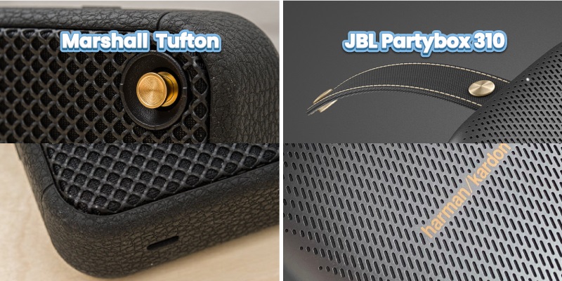 chất liệu của Harman Kardon Neo vs Marshall Willen