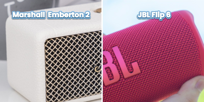 chất liệu loa jbl flip 6 vs marshall emberton 2