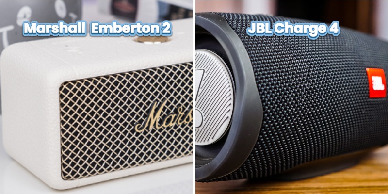 chất liệu loa marshall emberton 2 vs charge 4