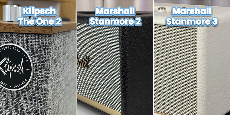 so sánh chất liệu của Klipsch The One 2 vs Marshall Stanmore 