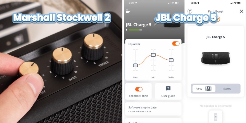 chỉnh bass trebel loa stockwell 2 vs charge 5