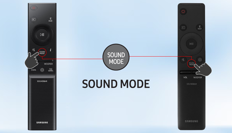 chỉnh chế độ âm thanh trên soundbar samsung