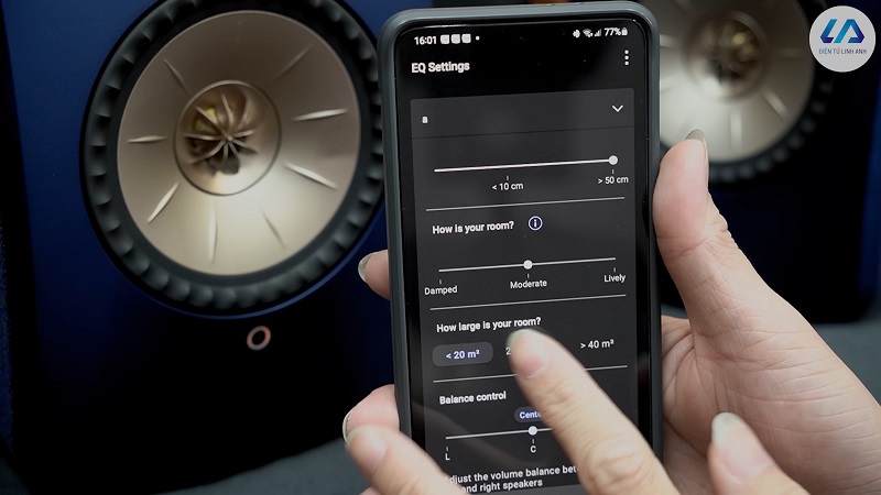 chỉnh loa kef lsx 2 qua ứng dụng