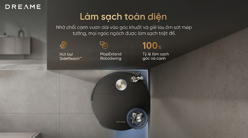 chổi kép của dreame x60 ultra