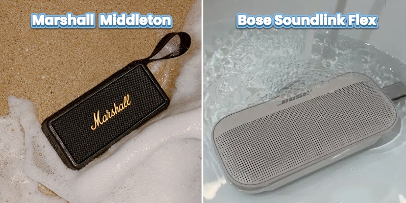 詳細比較 Bose Soundlink Flex 與 Mar Bose Soundlink Flex 與 Marshall Middleton 防水對比