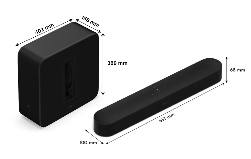 combo loa soundbar sonos beam gen 2 và sub 4