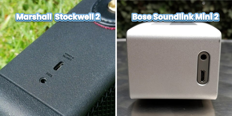 so sánh cổng kết nối bose soundlink mini 2 vs marshall stockwell