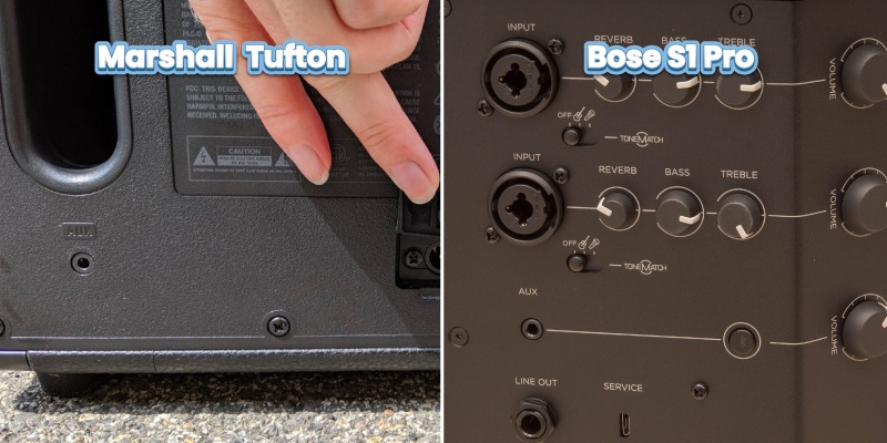 cổng kết nối của bose s1 pro vs marshall tufton