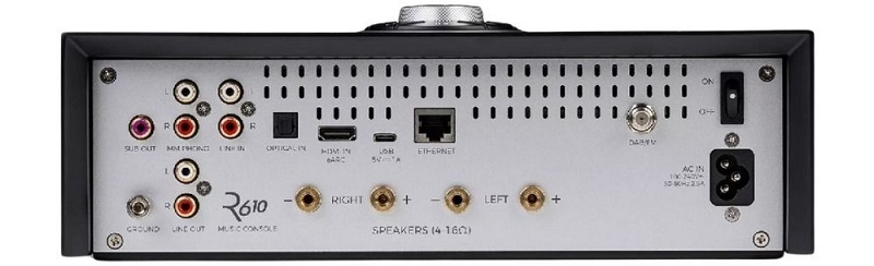 cổng kết nối trên amply r610