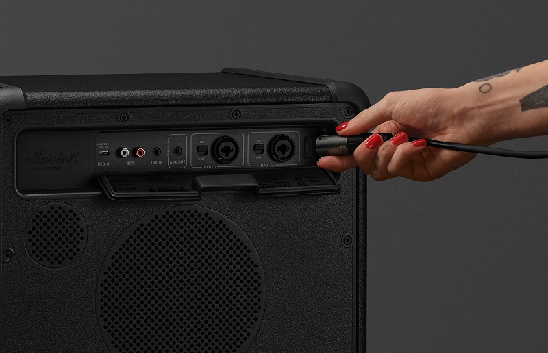 cổng kết nối trên loa marshall bromley 450